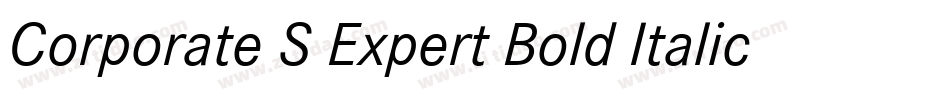 Corporate S Expert Bold Italic OsF字体转换